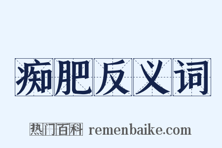 痴肥反义词是什么意思的图片